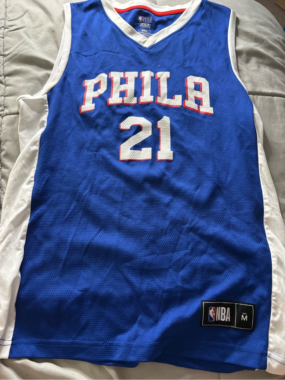 NBA Blue Philadelphia 76ersBasketball Jersey Joel Embiid #21